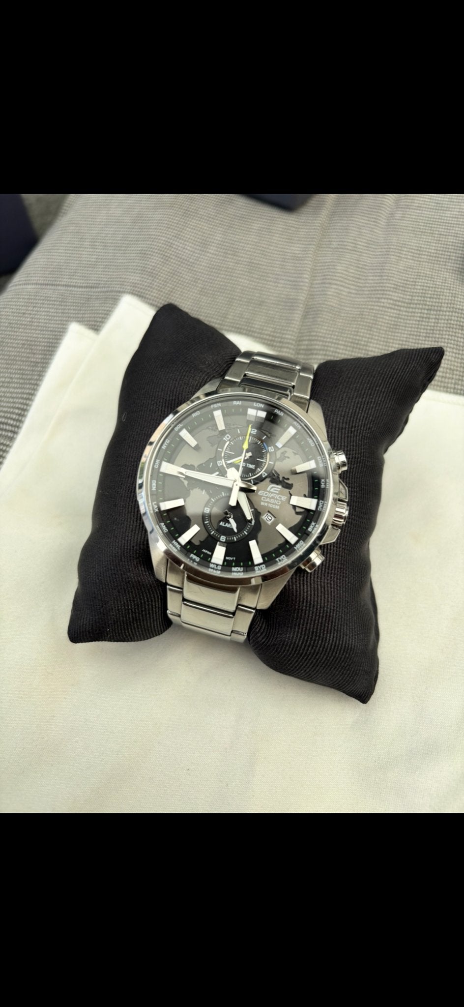 Casio Edifice World Time Horloge - Stijlvol en Functioneel, Sieraden, Tassen en Uiterlijk, Casio, Staal, Polshorloge, Ophalen of Verzenden