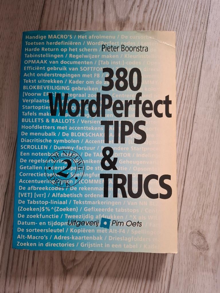 380 Wordperfect Tips & Trucs (origineel), Boeken, Ophalen of Verzenden, Nieuw, Software