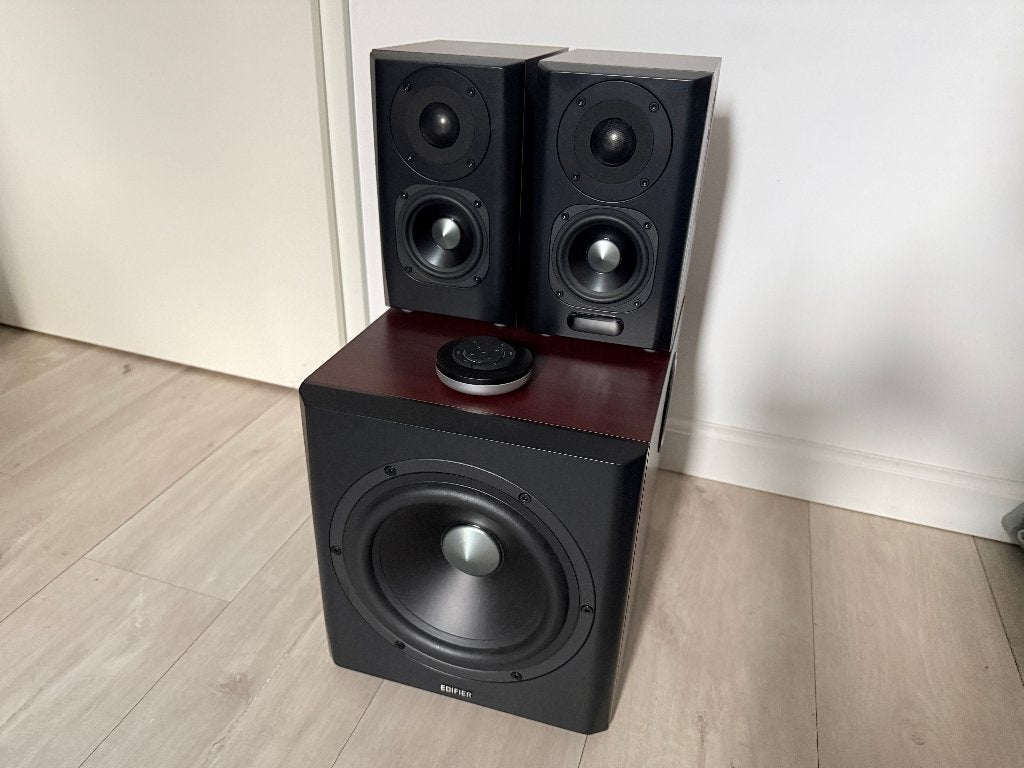 Edifier S350DB 2.1 Speakerset, Audio, Tv en Foto, Stereo speakers, Inclusief kabels, Zo goed als nieuw, Ophalen