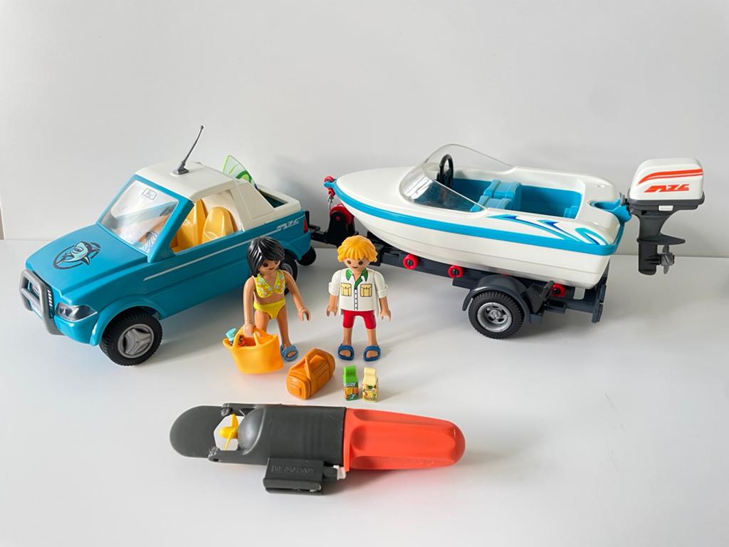 Playmobil 71589 Auto met speedboot en onderwatermotor, Kinderen en Baby's, Speelgoed | Playmobil, Ophalen of Verzenden, Complete set