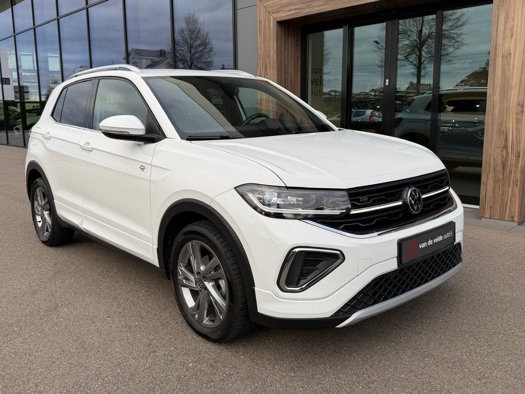 Volkswagen T-Cross 1.0 TSI DSG R-Line | Camera | Trekhaak |, Auto's, Volkswagen, 12 maanden, Gebruikt, Zwart, Wit
