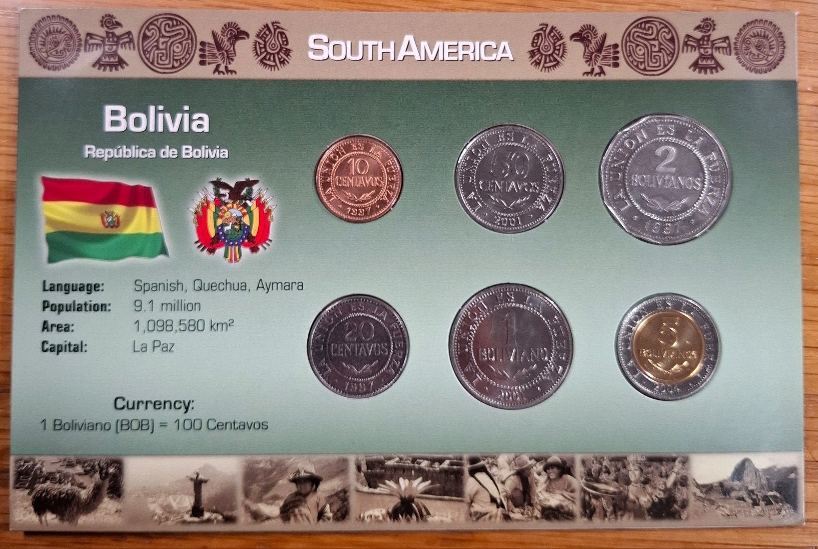 Coins of the World muntset Bolivia, Ophalen of Verzenden, Zuid-Amerika