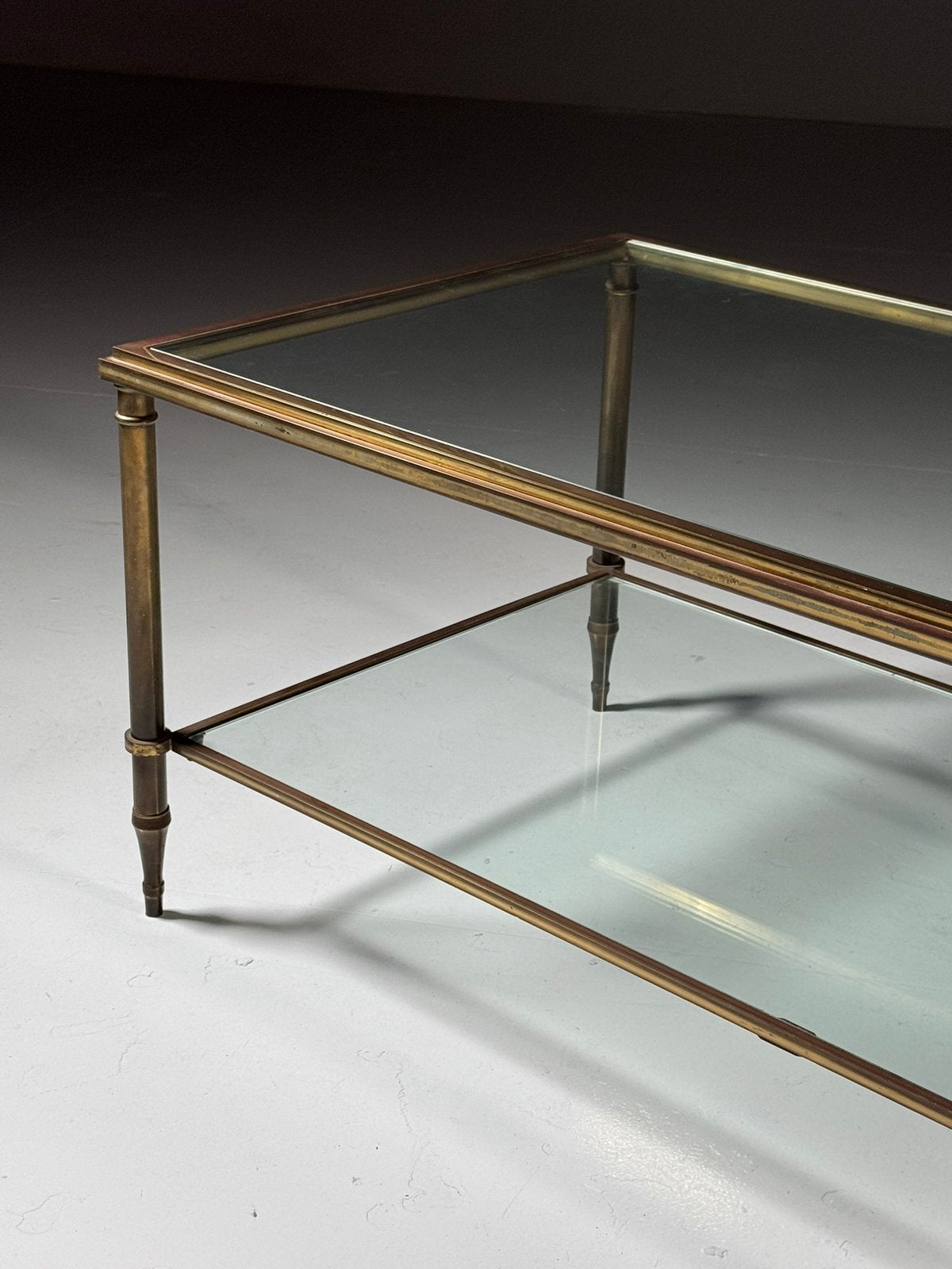 Mid century salontafel glas, Ophalen of Verzenden