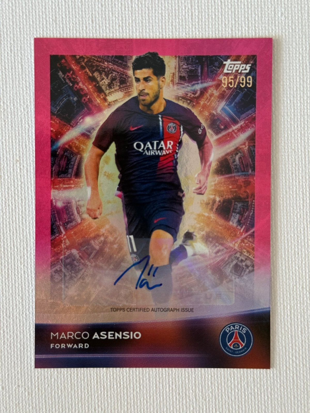 Marco Asensio | Auto | /99 | PSG | Topps, Ophalen of Verzenden, Nieuw