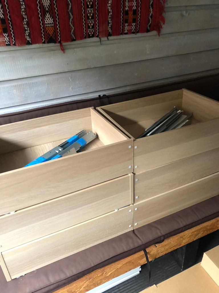 Ikea pax eiken en grijs kleur lades en manden komplement, Ophalen of Verzenden