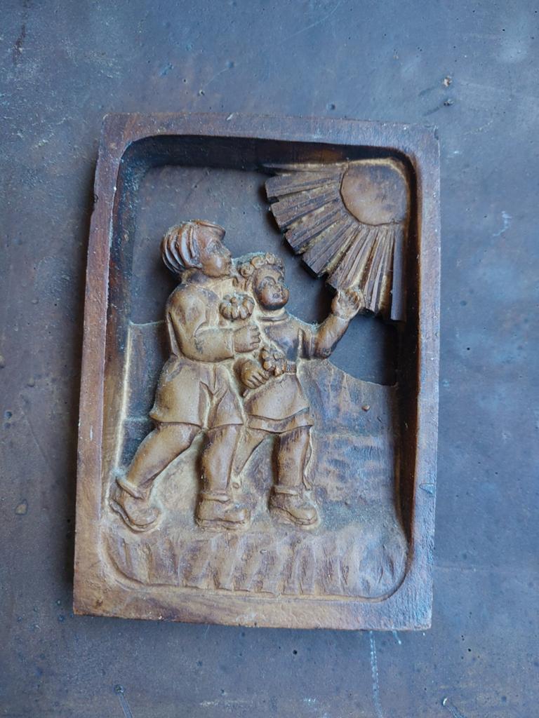 Antiek wandbordje ZIE BESCHRIJVING, Antiek en Kunst, Antiek | Wandborden en Tegels, Ophalen of Verzenden