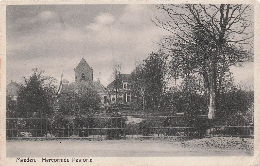 703-133-015 Meeden Hervormde Pastorie, Verzamelen, Ansichtkaarten | Nederland, Verzenden, Voor 1920, Groningen