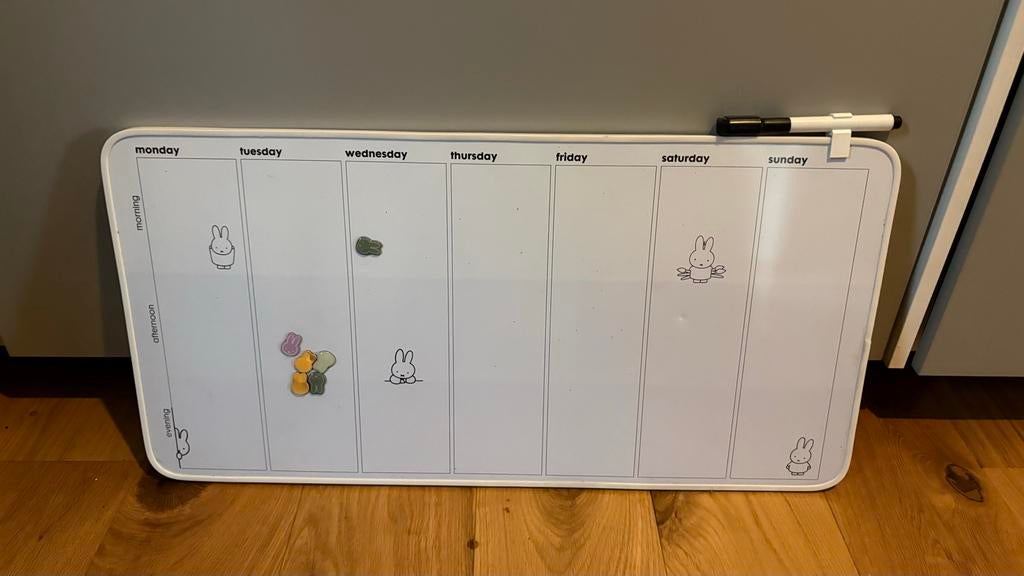 Nijntje weekplanner magneetbord, Ophalen of Verzenden, Zo goed als nieuw, Magneetbord