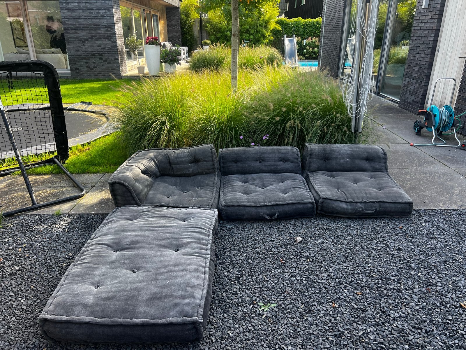 Comfortabele modulaire loungebank - Grijs, Ophalen, Gebruikt