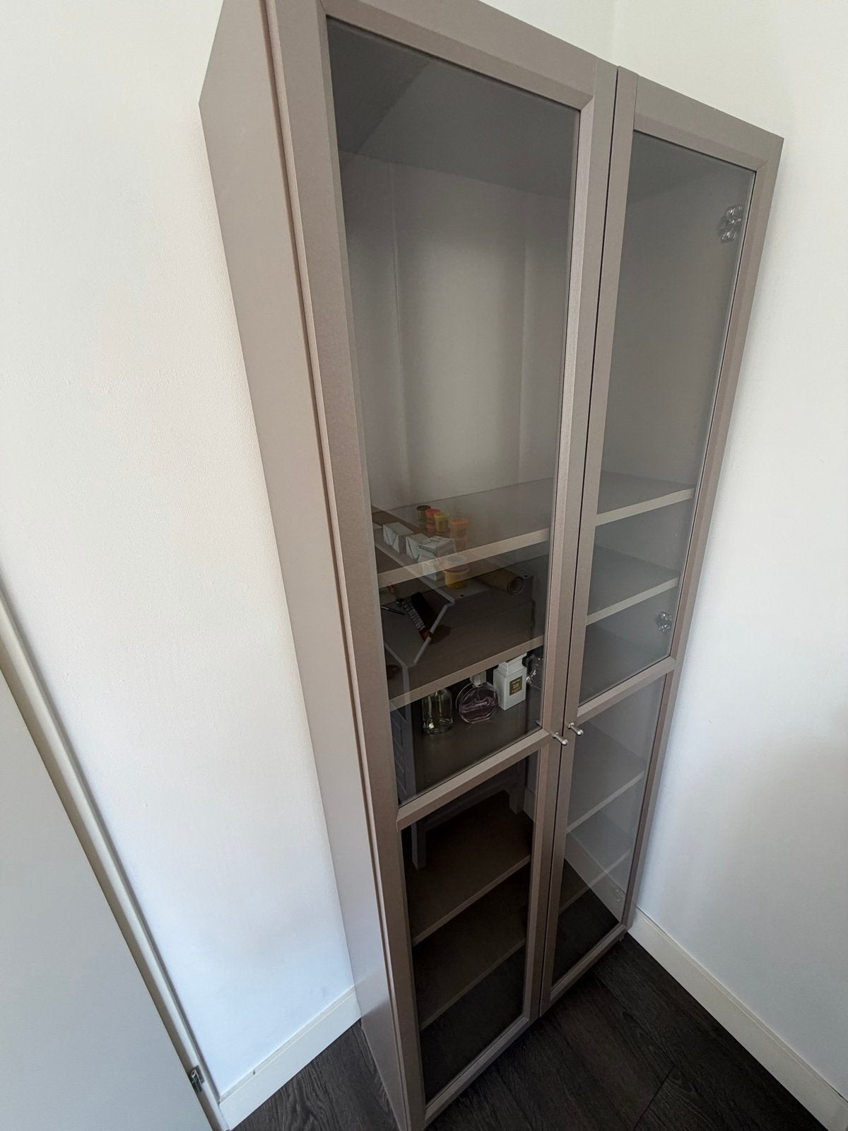 IKEA Billy Boekenkast met glazen deuren 80x30x202cm, Huis en Inrichting, Ophalen, 200 cm of meer, 50 tot 100 cm, 25 tot 50 cm