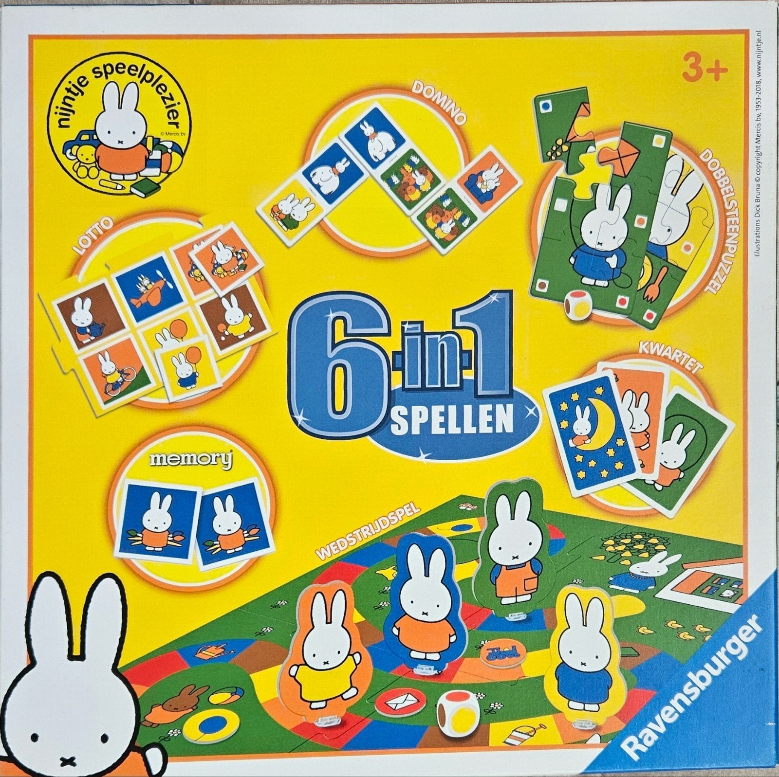 Nijntje 6-in-1 Spellenpakket Ravensburger, Een of twee spelers, Ophalen, Gebruikt, Ravensburger