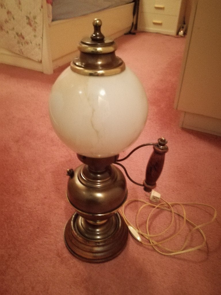 Mooie Grote Tafellamp, Ophalen, Zo goed als nieuw, Glas, Overige typen