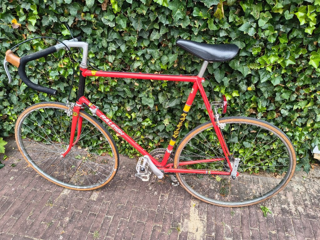 Rode Raleigh Vintage Racefiets, 28 inch, Gebruikt, Ophalen, Overige merken
