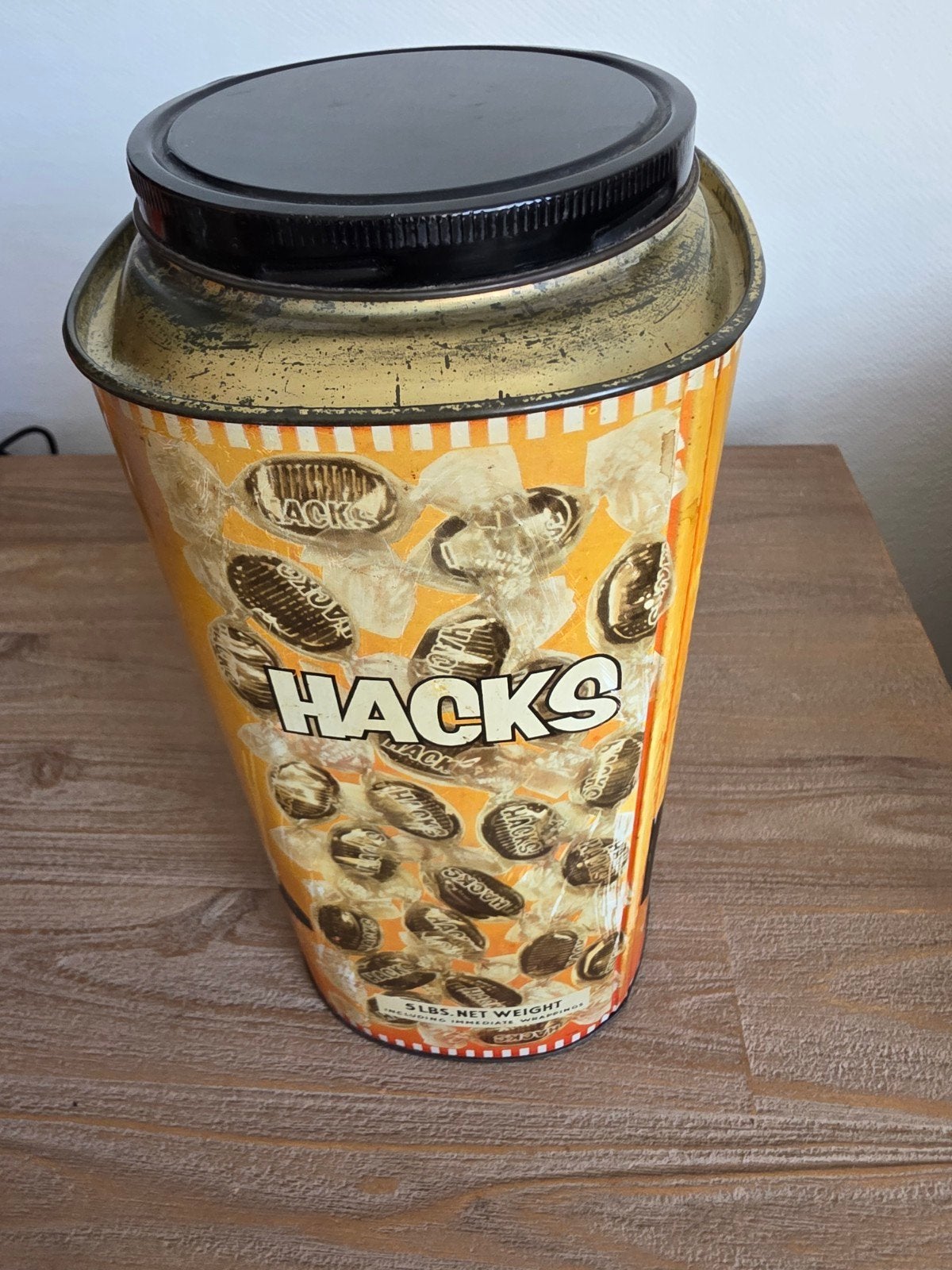Vintage Hacks blik - Snoepblik - Decoratie, Verzamelen, Blikken, Gebruikt, Overige, Overige merken, Ophalen of Verzenden