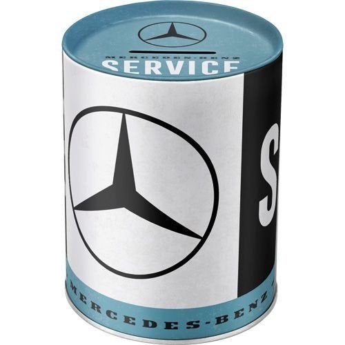 Mercedes Benz logo reclame spaarpot van metaal deco, Ophalen of Verzenden, Nieuw, Auto's