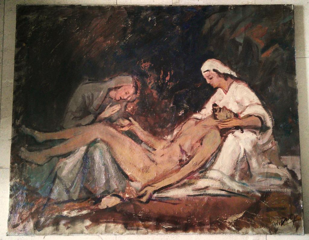 Bijbelse voorstelling ca.1930 - Willem van Dort Jr. 1905-'96, Ophalen of Verzenden