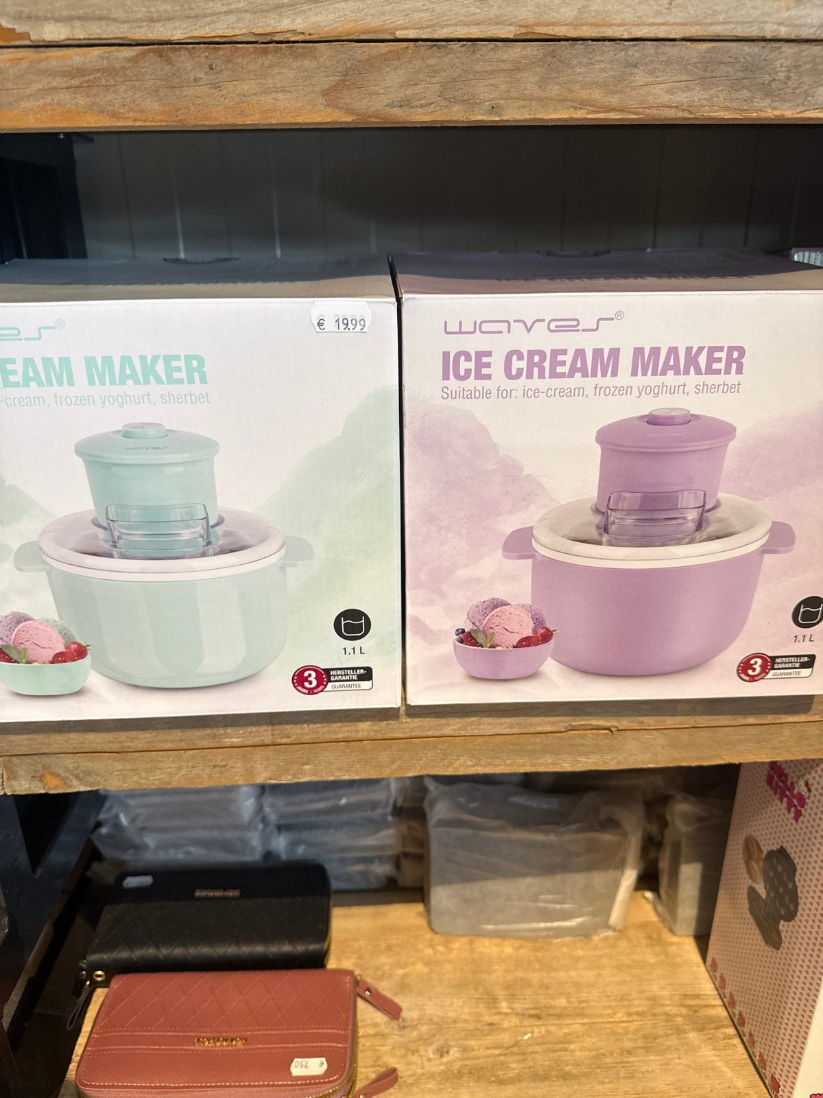 Waves IJsmachine - Maak zelf ijs, frozen yoghurt, sorbet, Ophalen of Verzenden, Nieuw
