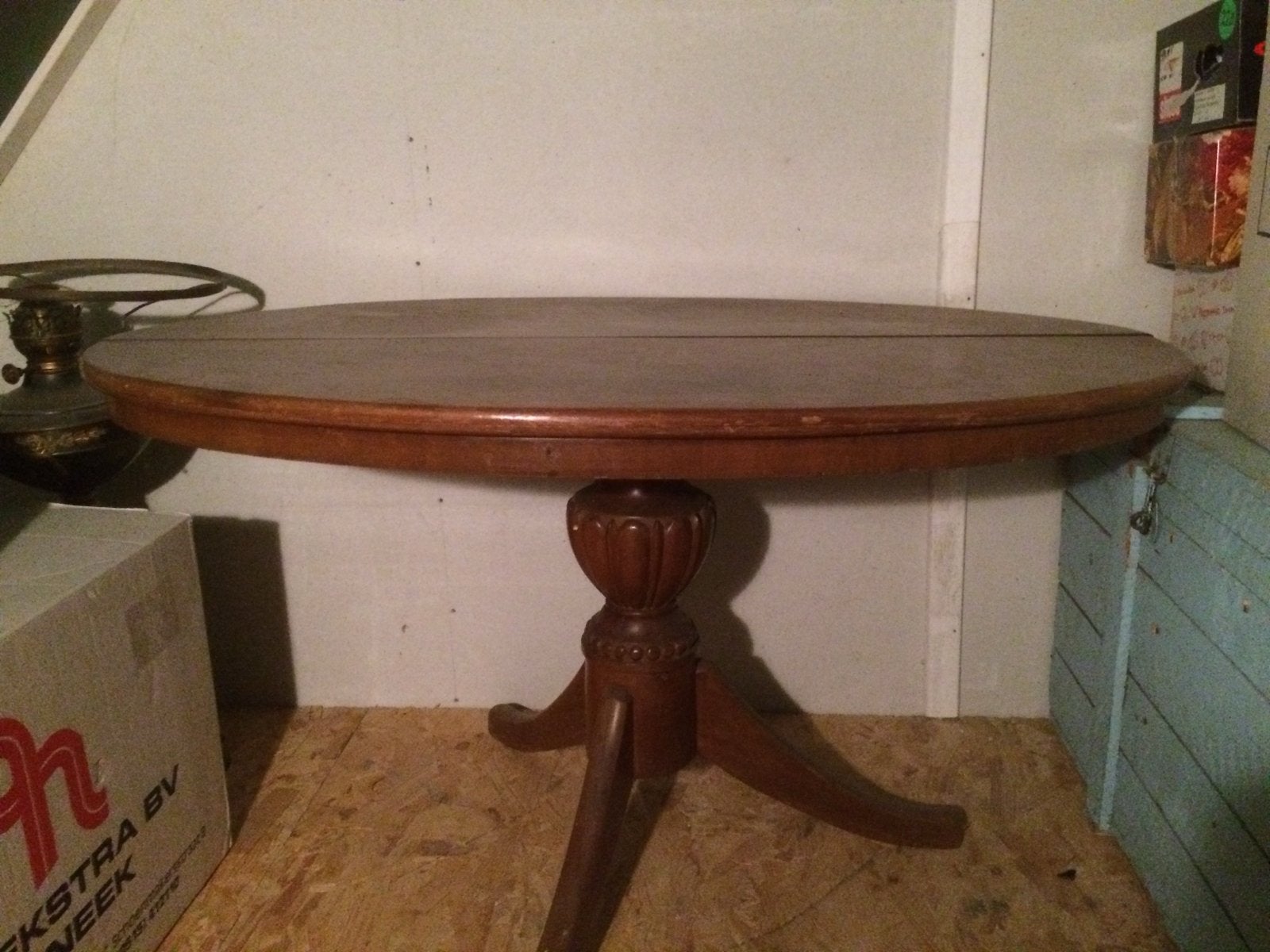 Antieke salon houten tafel, Ophalen