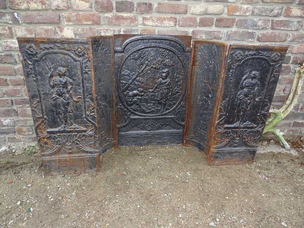 5 delige haardplaat uit schouw kachel, Ophalen
