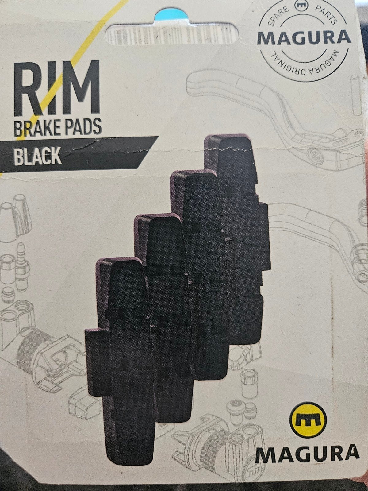 Magura Rim Remblokken Zwart - Nieuw in verpakking, Fietsen en Brommers, Magura, Nieuw, Ophalen of Verzenden, Rubber