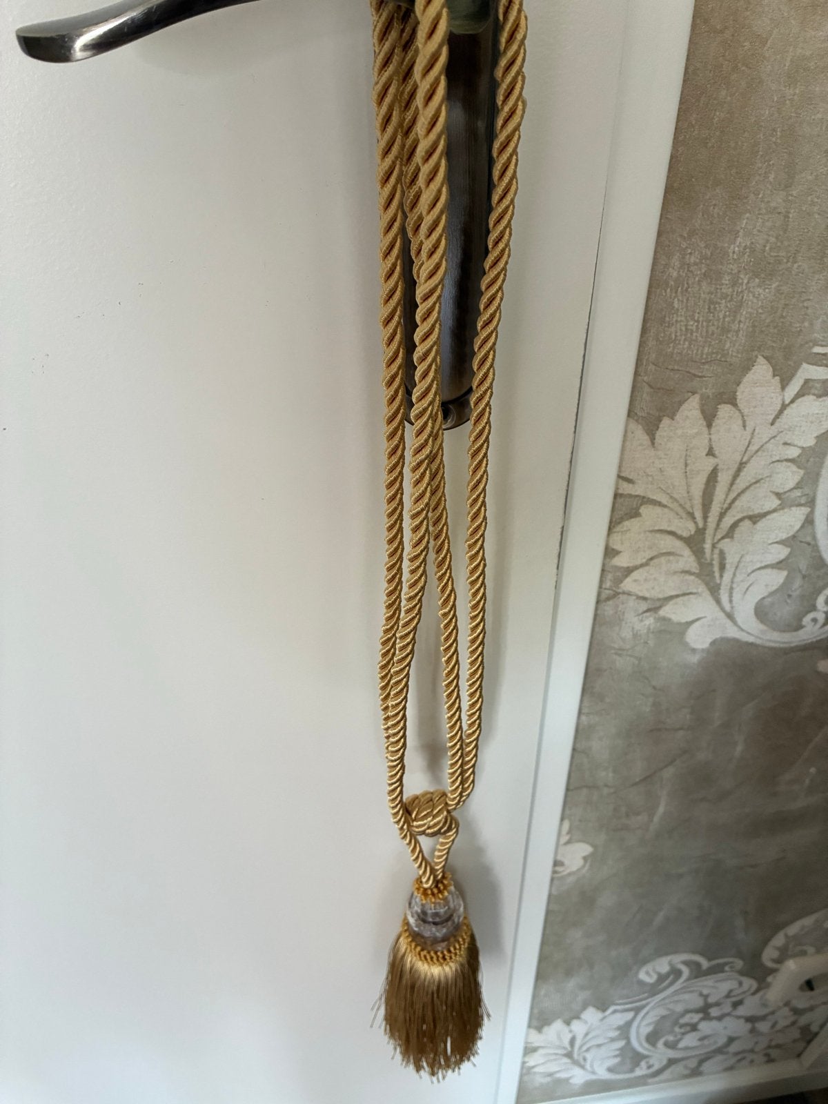 Gouden gordijnkwast - Decoratieve embrasse, Ophalen of Verzenden, Zo goed als nieuw, Goud, Overige typen