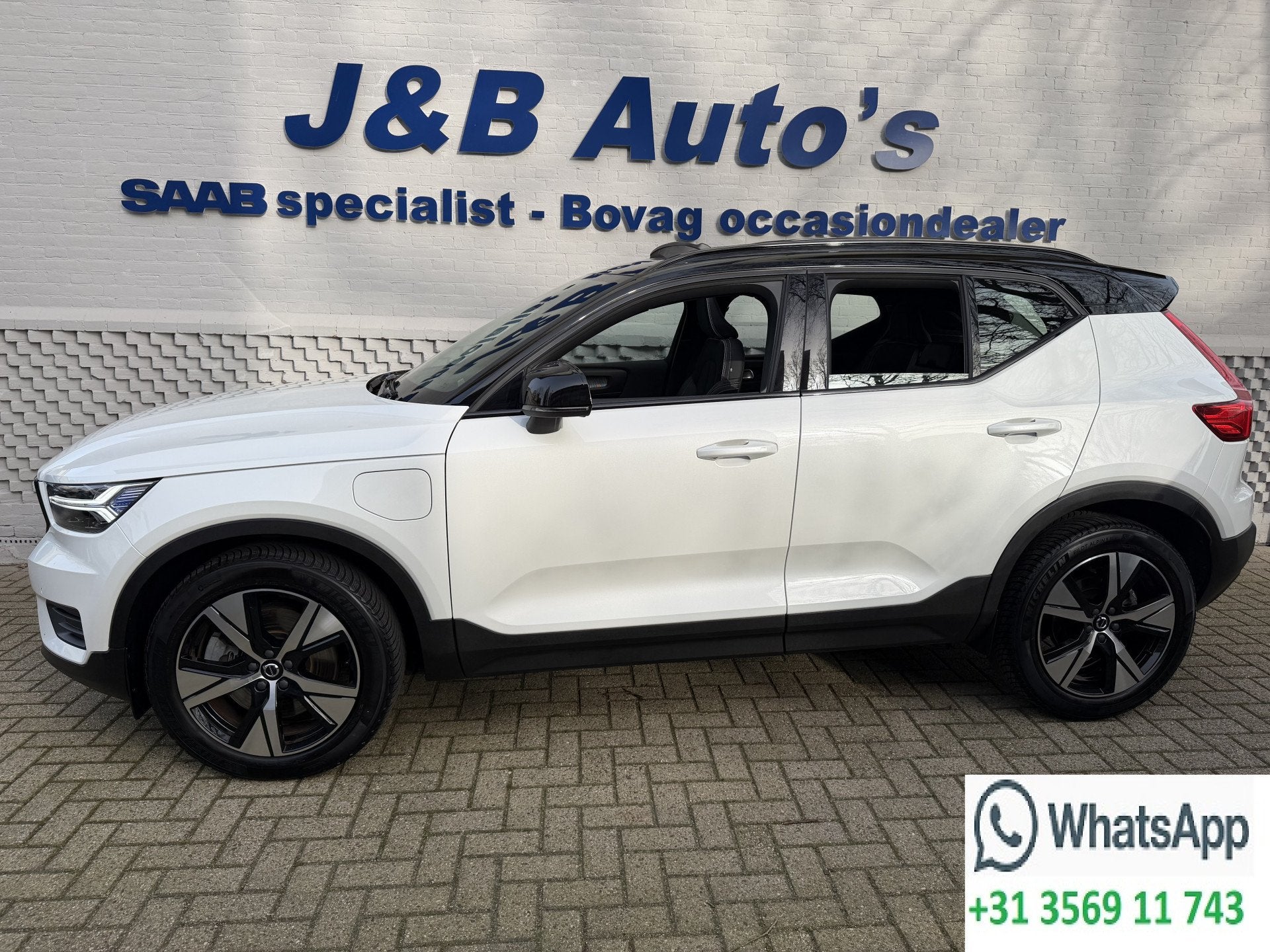 Volvo XC40 1.5 T4 Recharge R-Design Panorama dak Onderhoudsb, Automatische klimaatregeling, Wit, Bedrijf, Hybride Elektrisch/Benzine