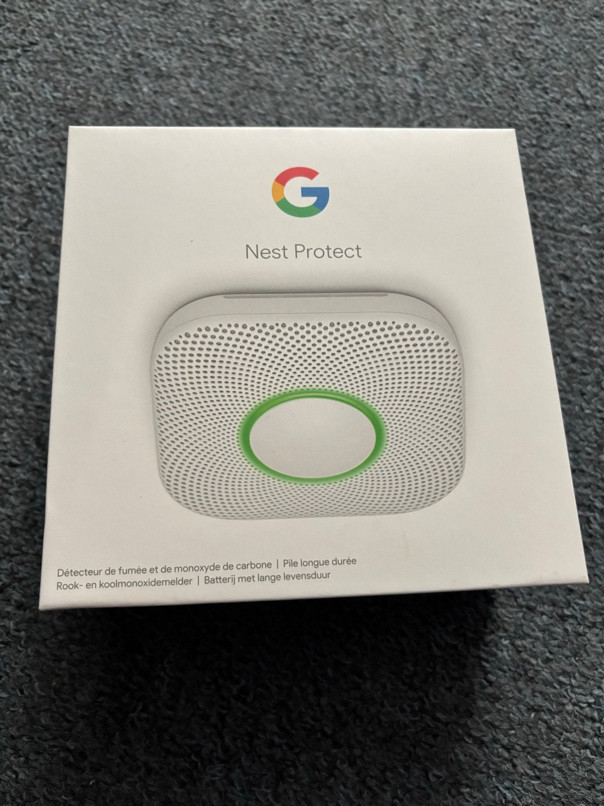 Google Nest Protect Rook- en Koolmonoxidemelder, Gebruikt, Detector, Sensor of Melder, Ophalen of Verzenden, Rook