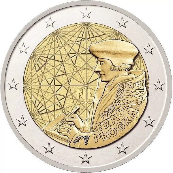 Speciale 2 Euro munten "35 Jaar Erasmus Programma"., Verzenden, Overige landen, 2 euro