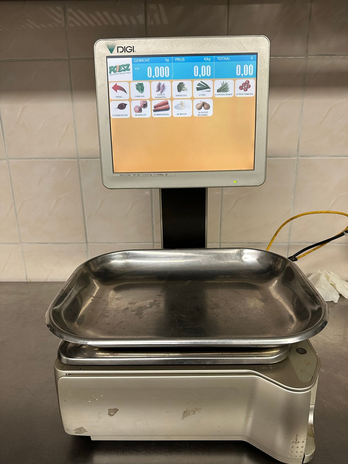 Digitale Winkelweegschaal met Bonprinter - DIGI SM-5000BS, Ophalen, Gebruikt, Winkelweegschaal, Digitaal