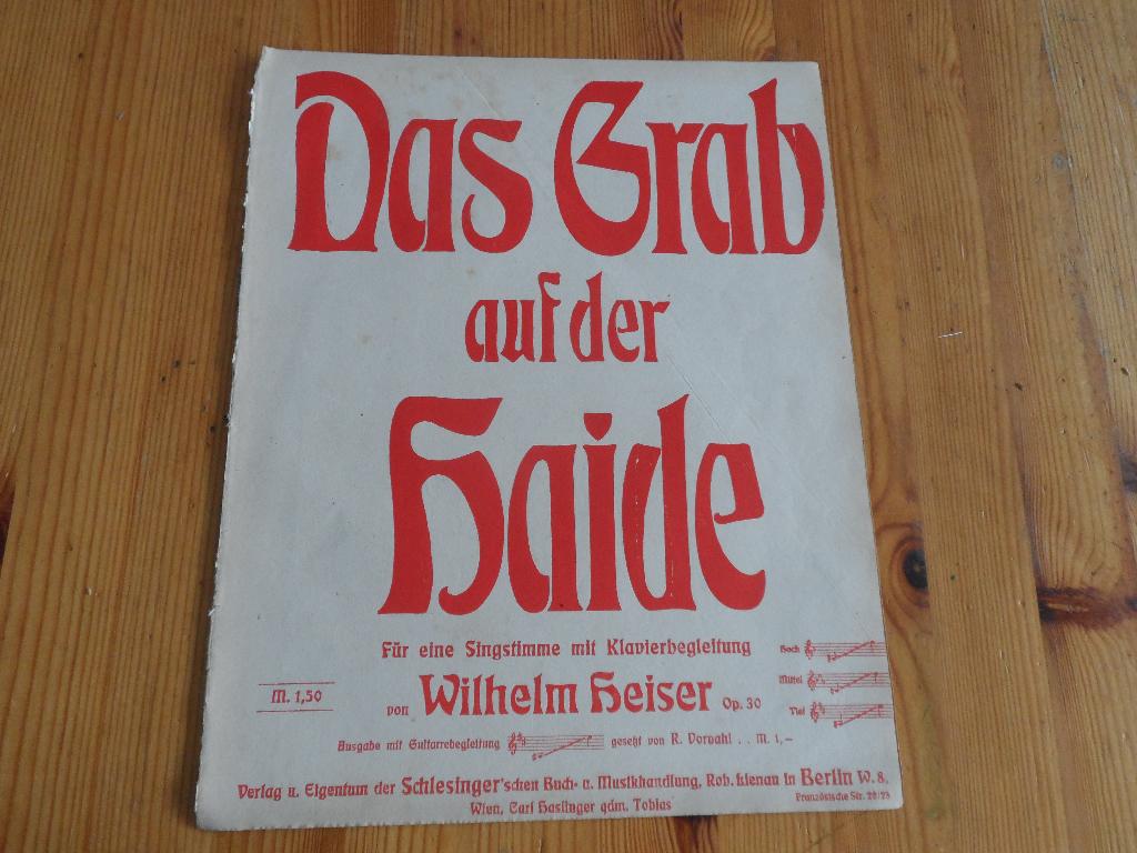 Das grab auf der haide - heiser / brunold, Zang, Gebruikt, Ophalen of Verzenden, Artiest of Componist