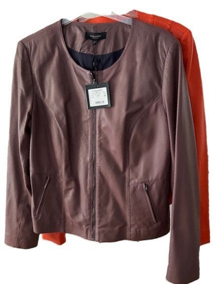Nieuw Claudia Strater leren jasje mauve 44 was 350E, Verzenden, Maat 42/44 (L), Nieuw, Roze
