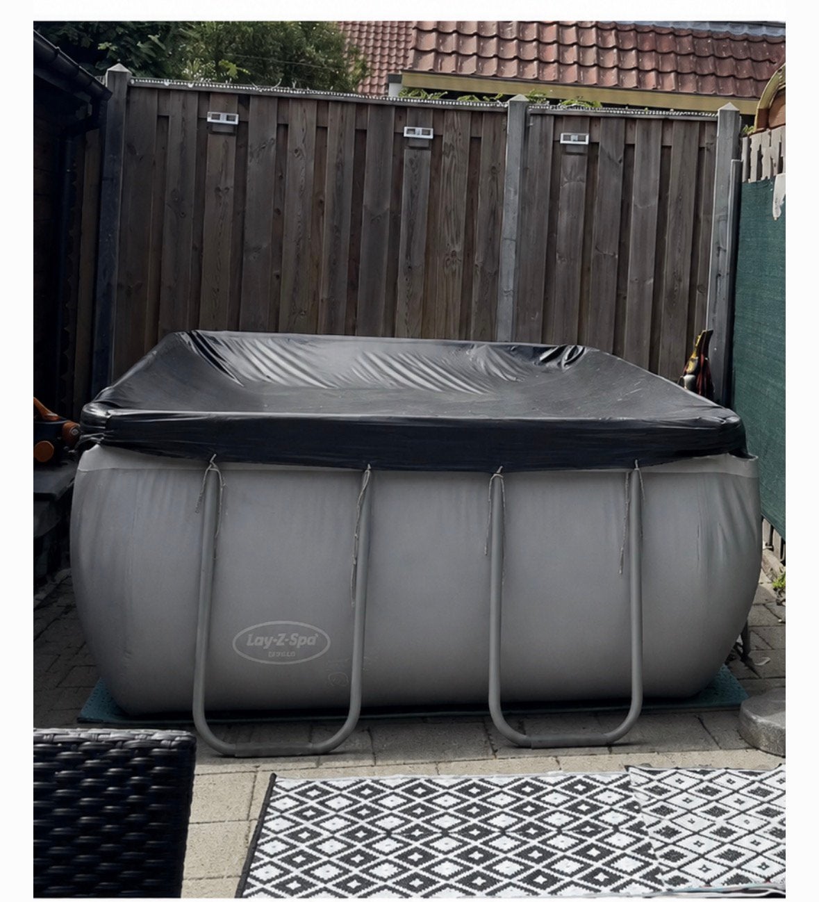 BESTWAY zwembad 412x201x122 cm met alles, Minder dan 80 cm, Opblaaszwembad, Ophalen of Verzenden, Rechthoekig