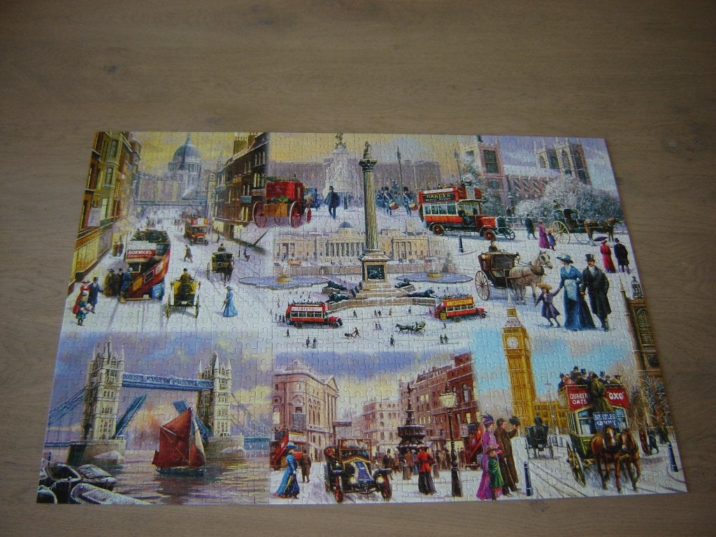 Puzzel Falcon A WINTER IN LONDON 1000 st., Ophalen of Verzenden, 500 t/m 1500 stukjes, Zo goed als nieuw, Legpuzzel