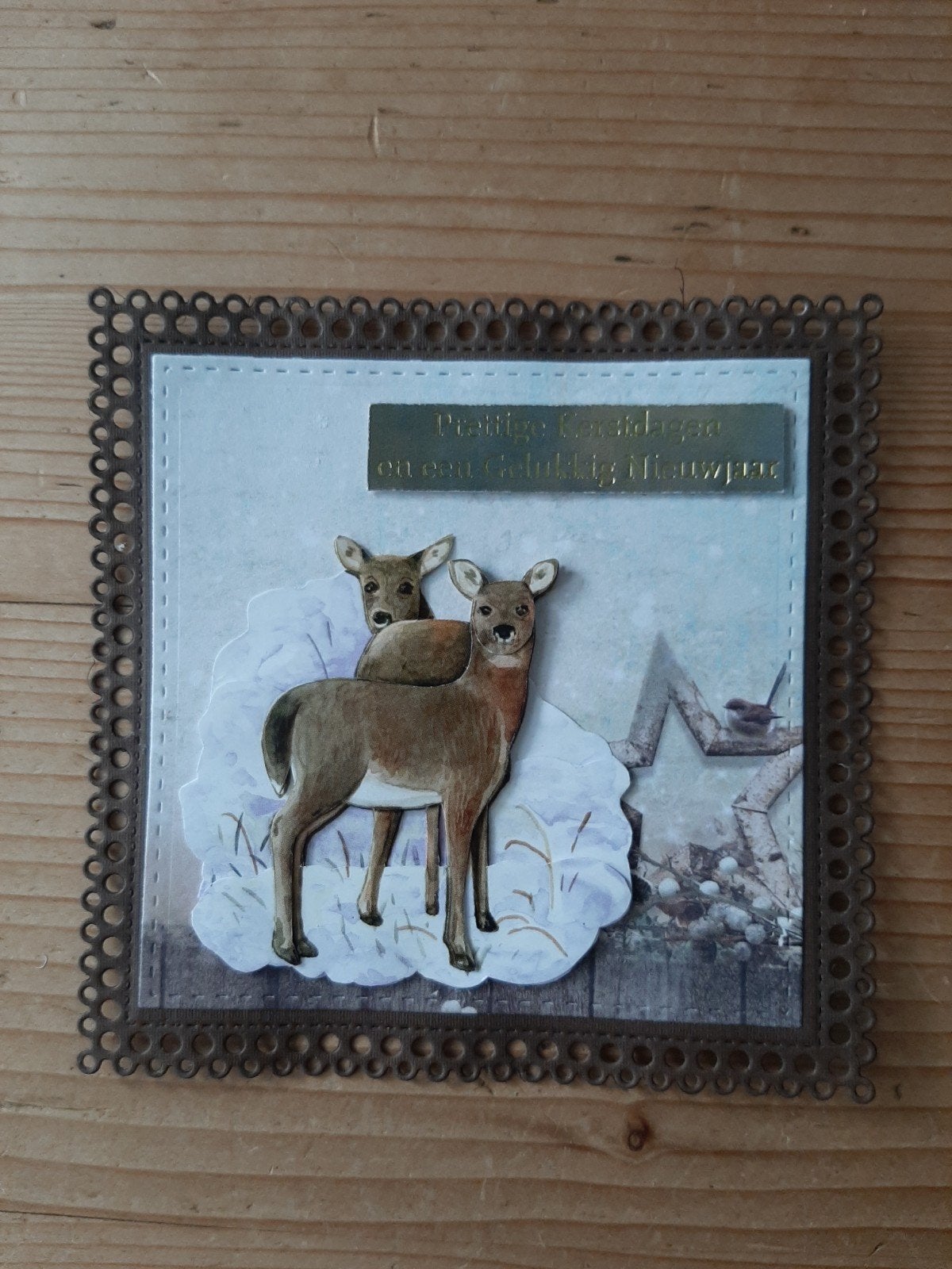 stans kaart opleg met 3d plaatje kerst, Ophalen of Verzenden, Nieuw, Kerst