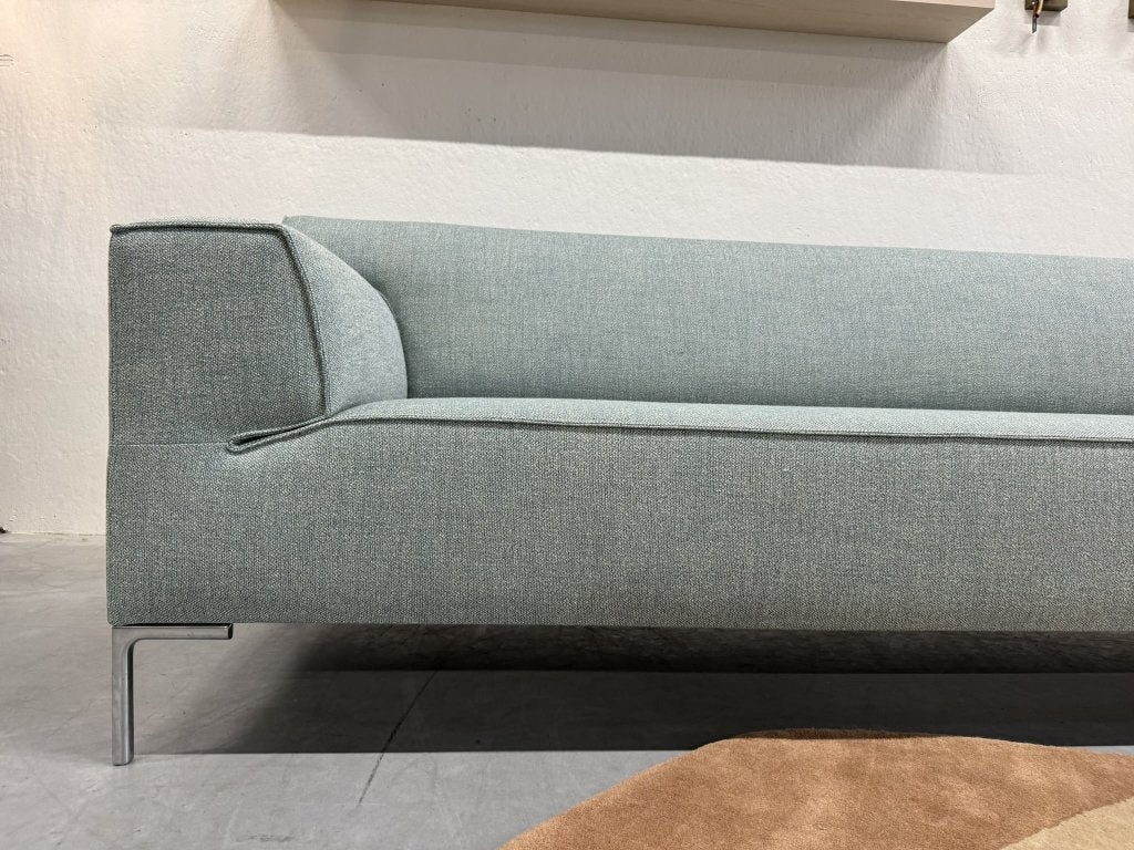 Nieuw Design on Stock Bloq Bank 3 zits blauw stof Skye 232, 75 tot 100 cm, Ophalen of Verzenden, Rechte bank, Stof