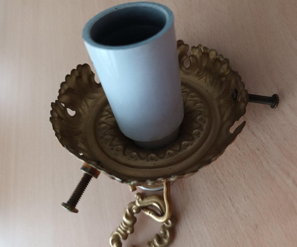 Lampfitting met goudkleurige decoratieve ketting, Ophalen of Verzenden