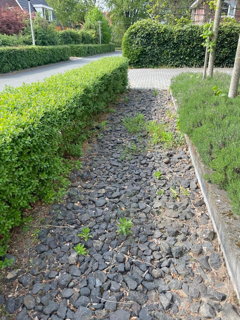 Donkergrijze Basalt Split voor Tuin en Oprit, Ophalen, Gebruikt, Split, Basalt