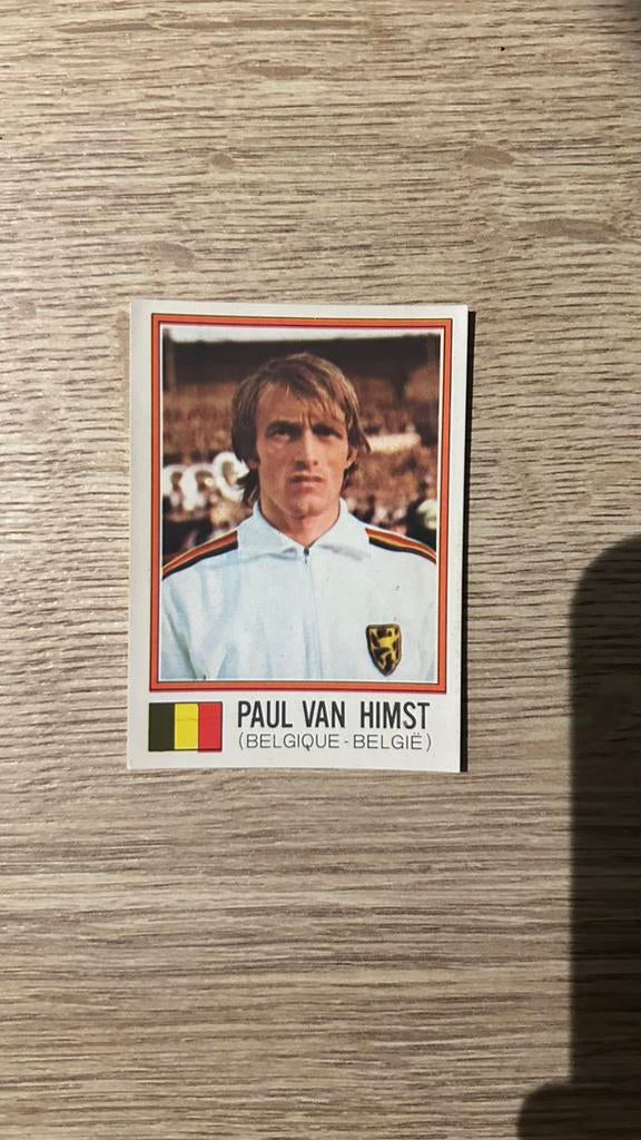 Panini München 74 plaatje Paul van Himst WK 74, Ophalen of Verzenden, Zo goed als nieuw, Sticker