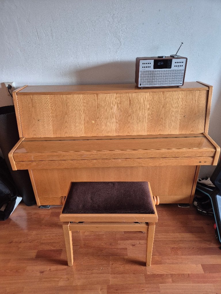 Samick piano, Muziek en Instrumenten, Gebruikt, Bruin, Ophalen of Verzenden, Piano