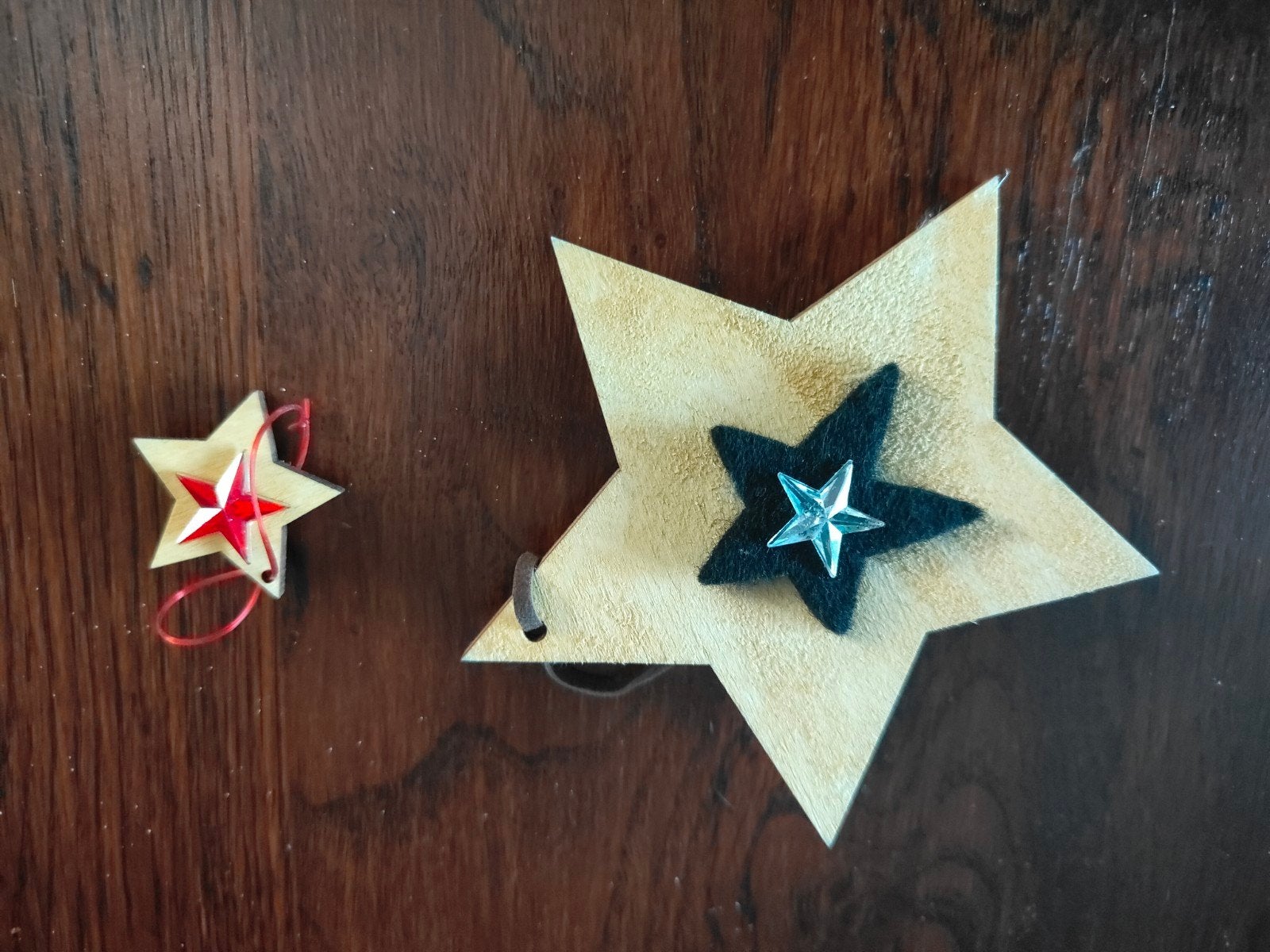 Houten decoratie sterren en uil, Ophalen of Verzenden