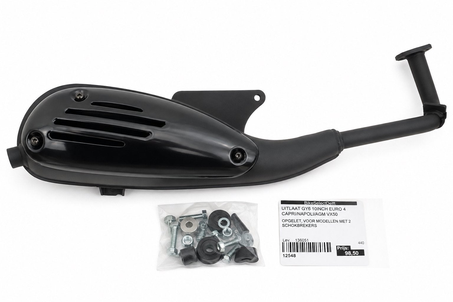 Uitlaat GY6 10 Inch Euro 4 AGM VX50 BTC Riva Napoli 136051, Verzenden, ., ., .