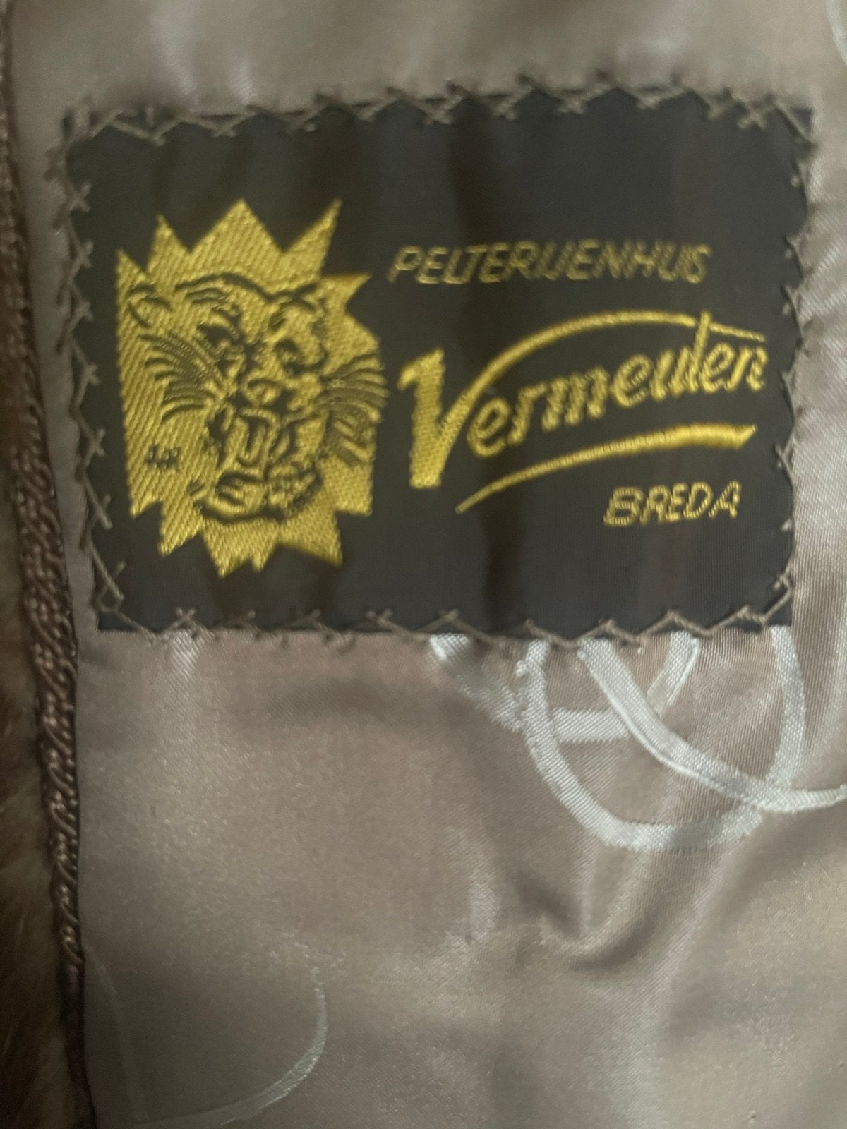 Vintage Bontjas van Pelterijenhuis Vermeulen Breda, Ophalen of Verzenden, Gedragen, Maat 38/40 (M), Bruin
