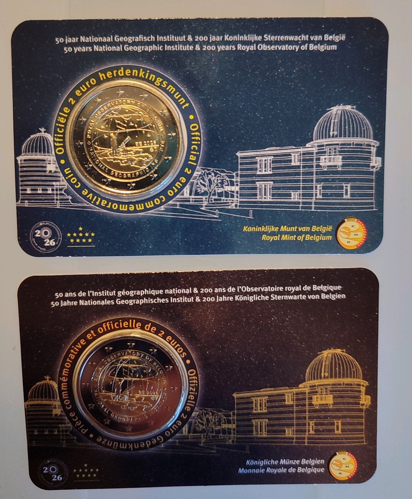 België 2 euro 2026 BU Sterrenwacht NL/FR CC, Ophalen of Verzenden, België, 2 euro, Setje
