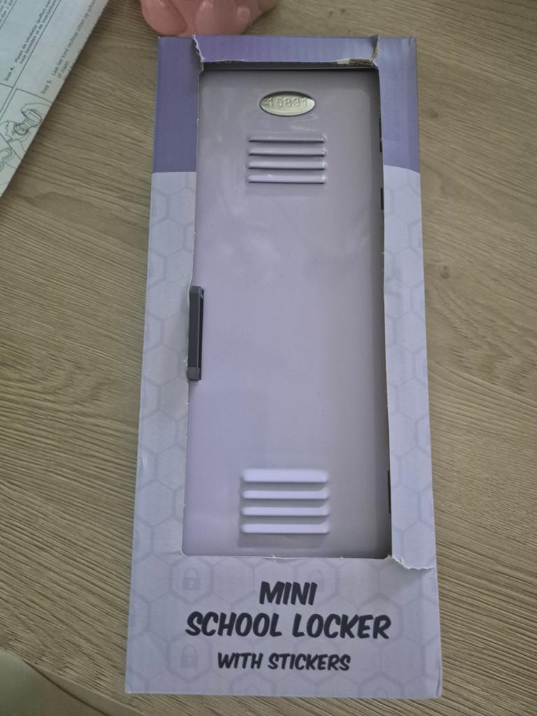 Mini School Locker Kluisje Tafelmodel met Slot en Stickers, Ophalen of Verzenden, Nieuw