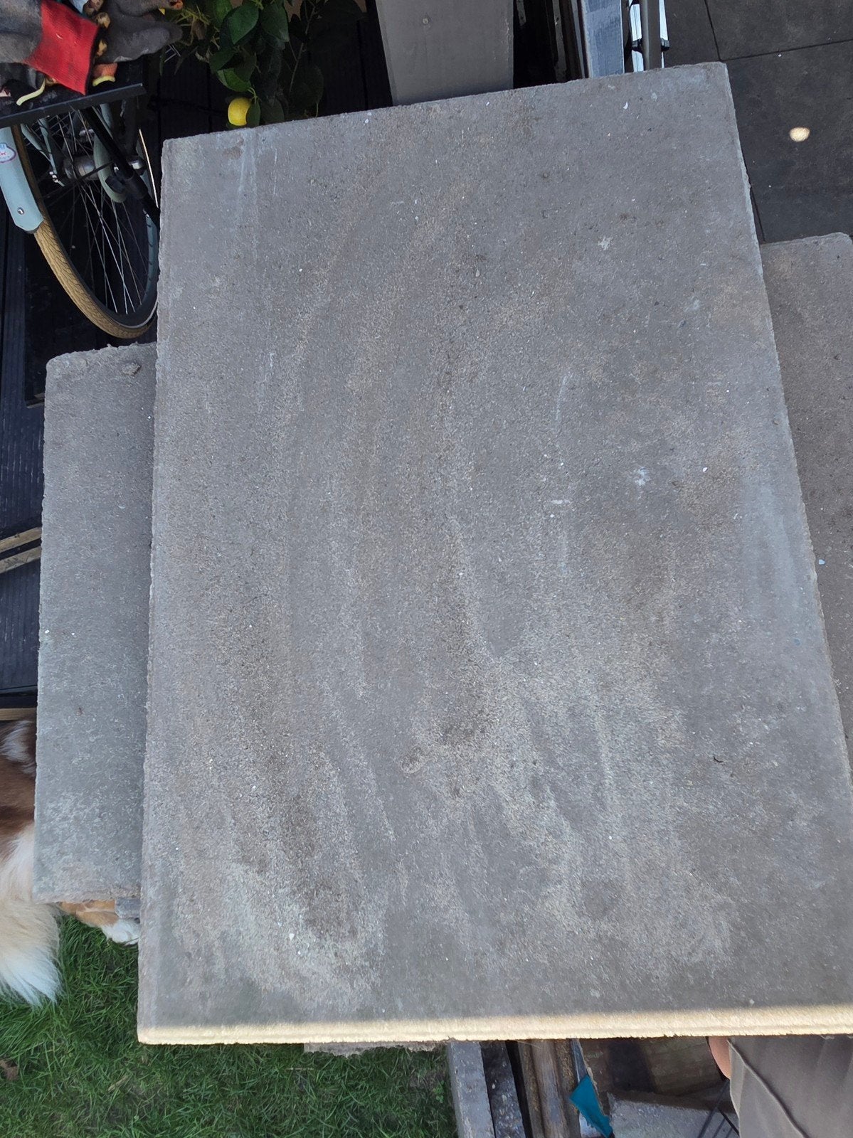 Terras/tuin: 34 stuks 60x40cm tegels, Ophalen, Overige materialen, Gebruikt, Minder dan 20 cm