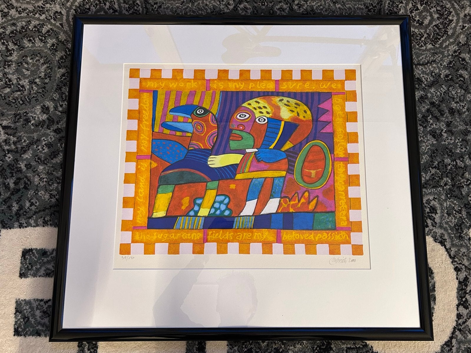Clemens Briels - Zeefdruk "My Work is my Pleasure" (58/150), Gelimiteerde oplage, Ophalen, Zeefdruk