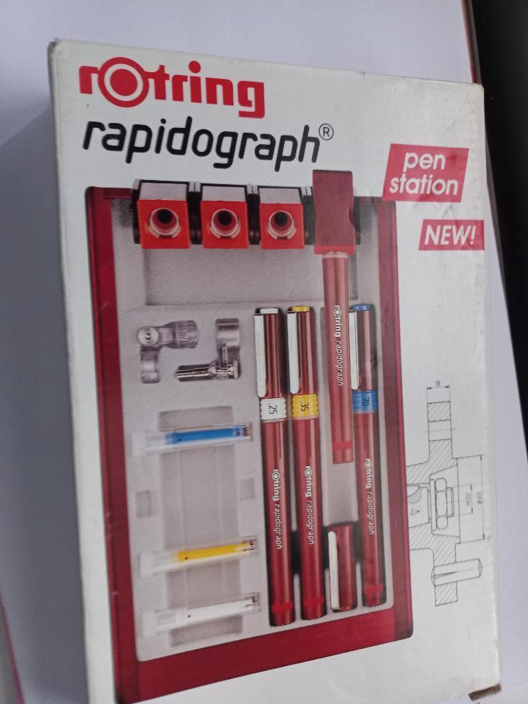rOtring tekenpennenset Rapidograph 4 dlg., Hobby en Vrije tijd, Tekenen, Ophalen of Verzenden, Nieuw, Overige typen