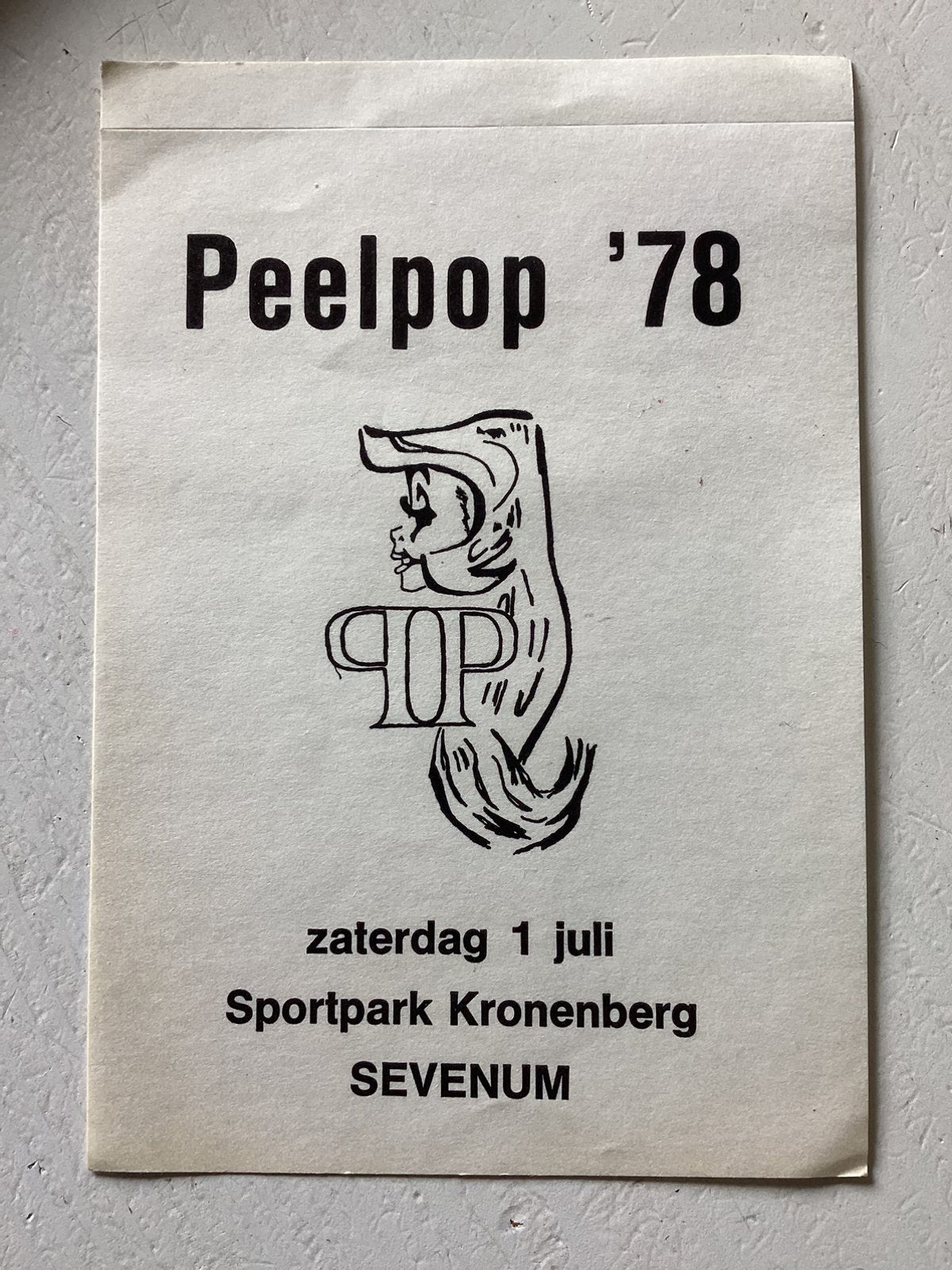 Sticker Peelpop ‘78 in Sevenum, Verzenden, Zo goed als nieuw