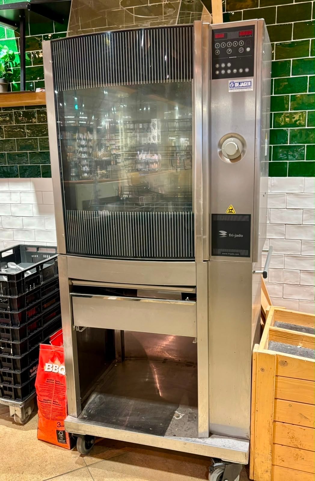 Fri-jado grill zo goed als nieuw met uitschuifbare lade, Ophalen, Gebruikt, Fornuis, Frituur en Grillen