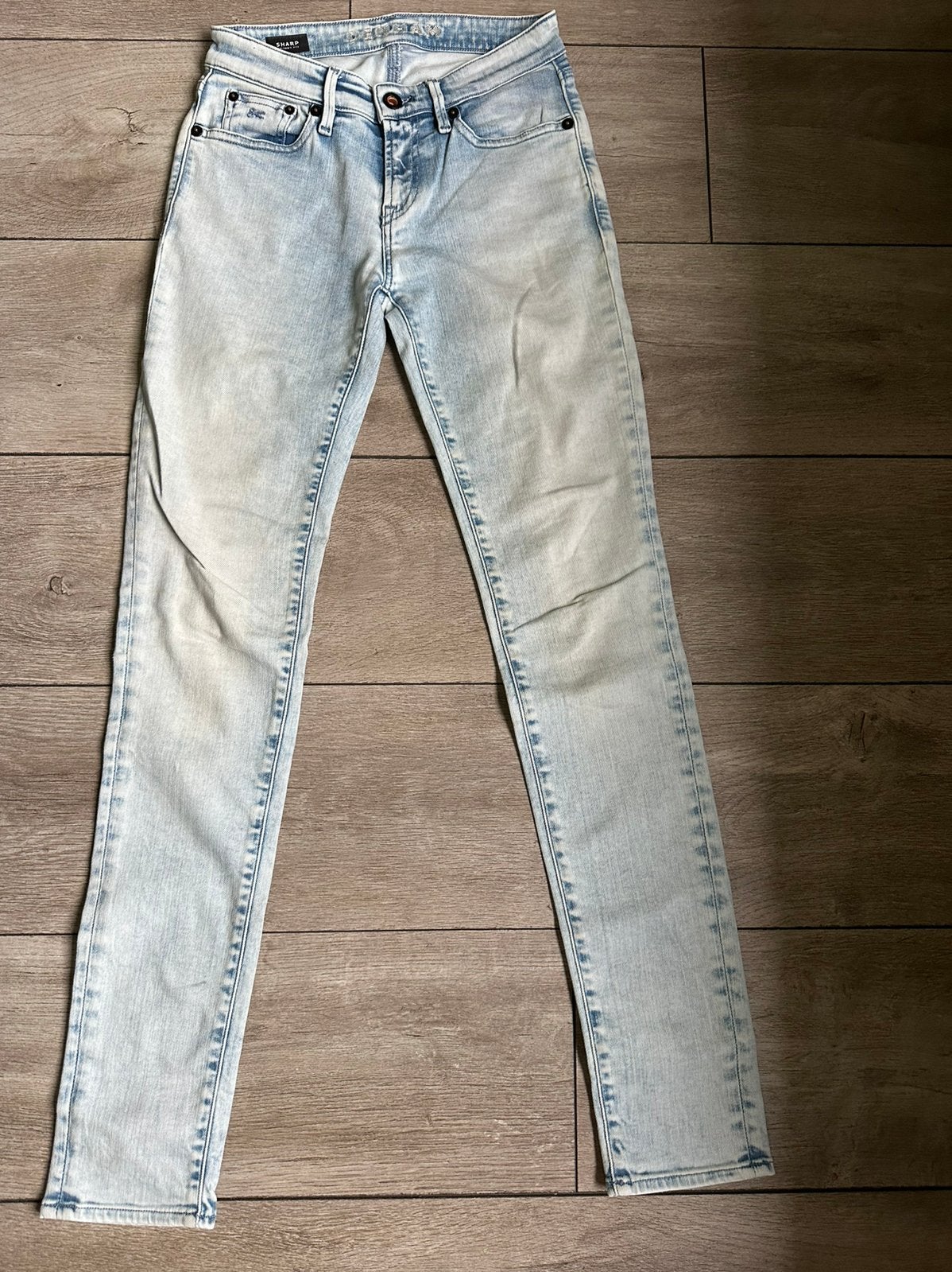 Denham Sharp Skinny Fit Jeans, Ophalen of Verzenden, Zo goed als nieuw, Blauw, W27 (confectie 34) of kleiner